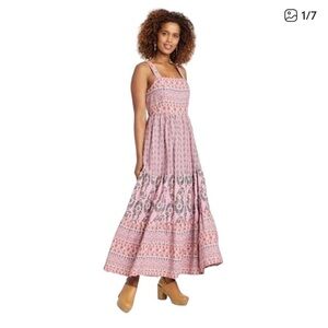 Knox Rose floral patterned sleeveless tiered Maxi Dress